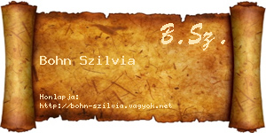 Bohn Szilvia névjegykártya